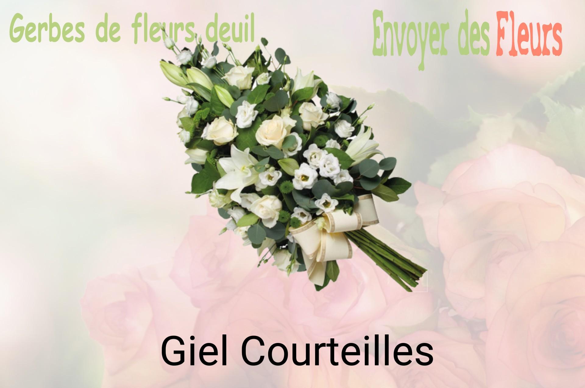 Gerbe de fleurs de deuil livrée à Giel-Courteilles